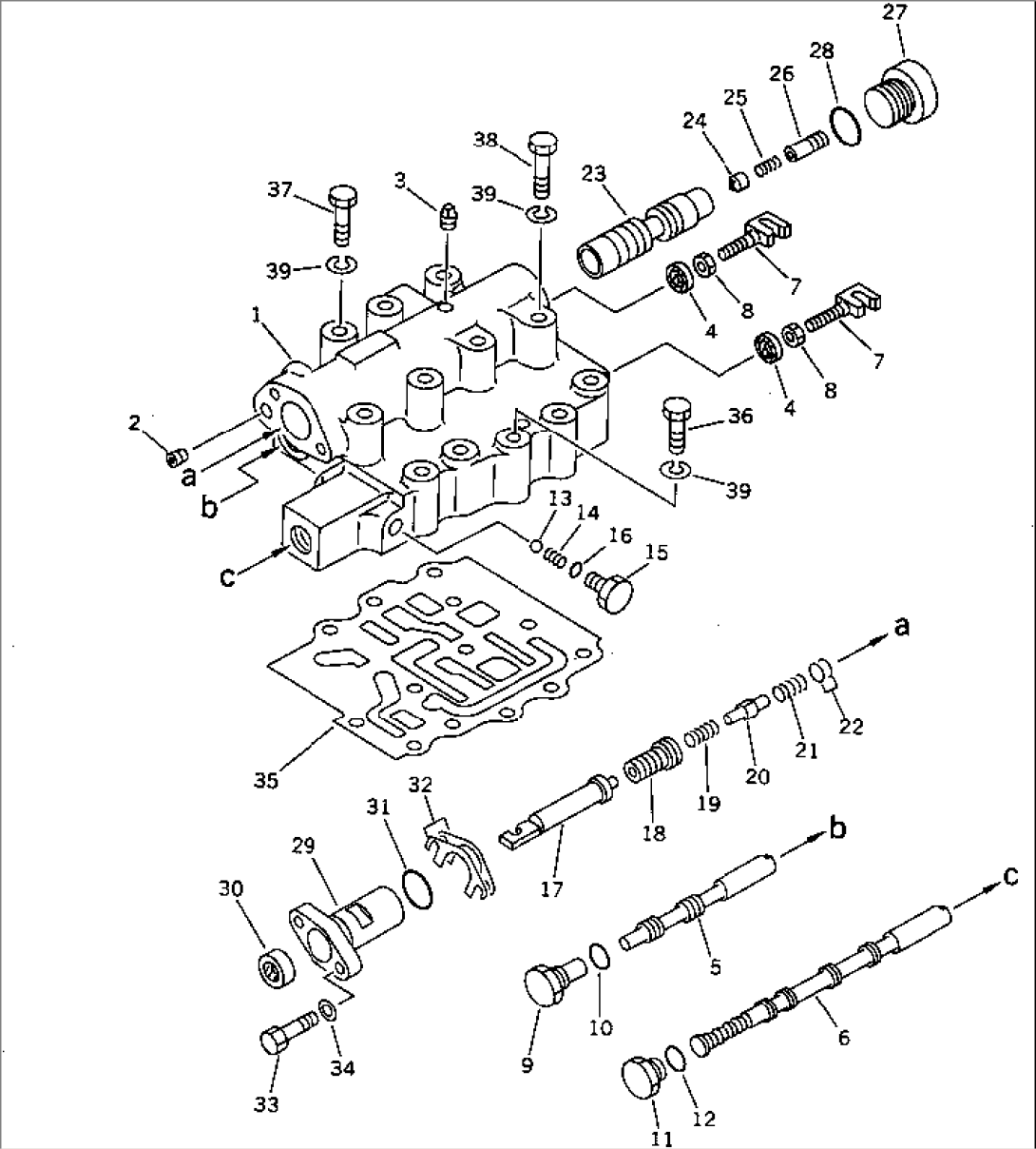 TRANSMISSION VALVE (SELECTOR AND INCHING)