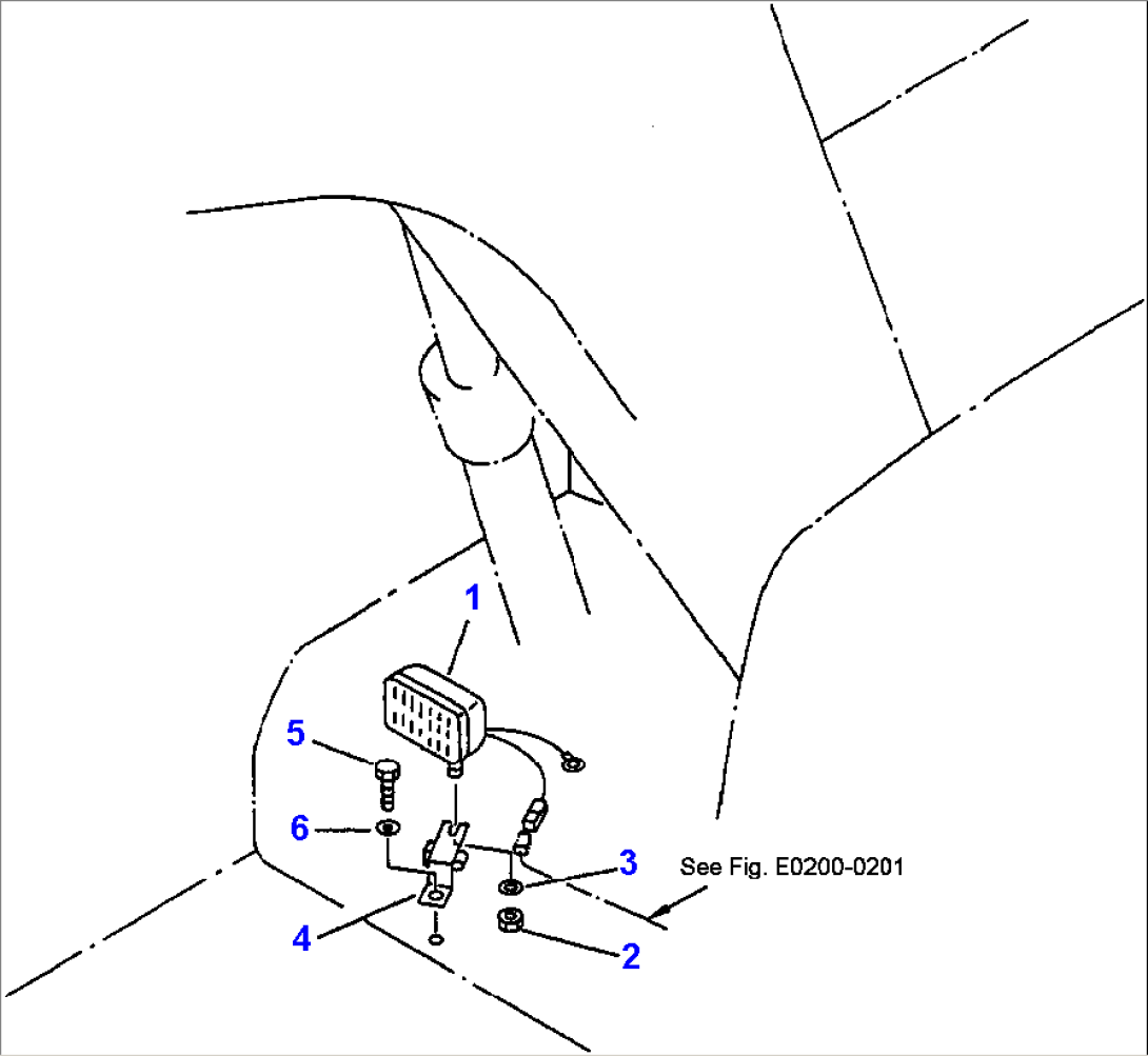 FIG NO. E0200-0601 FRONT WORKING LAMP