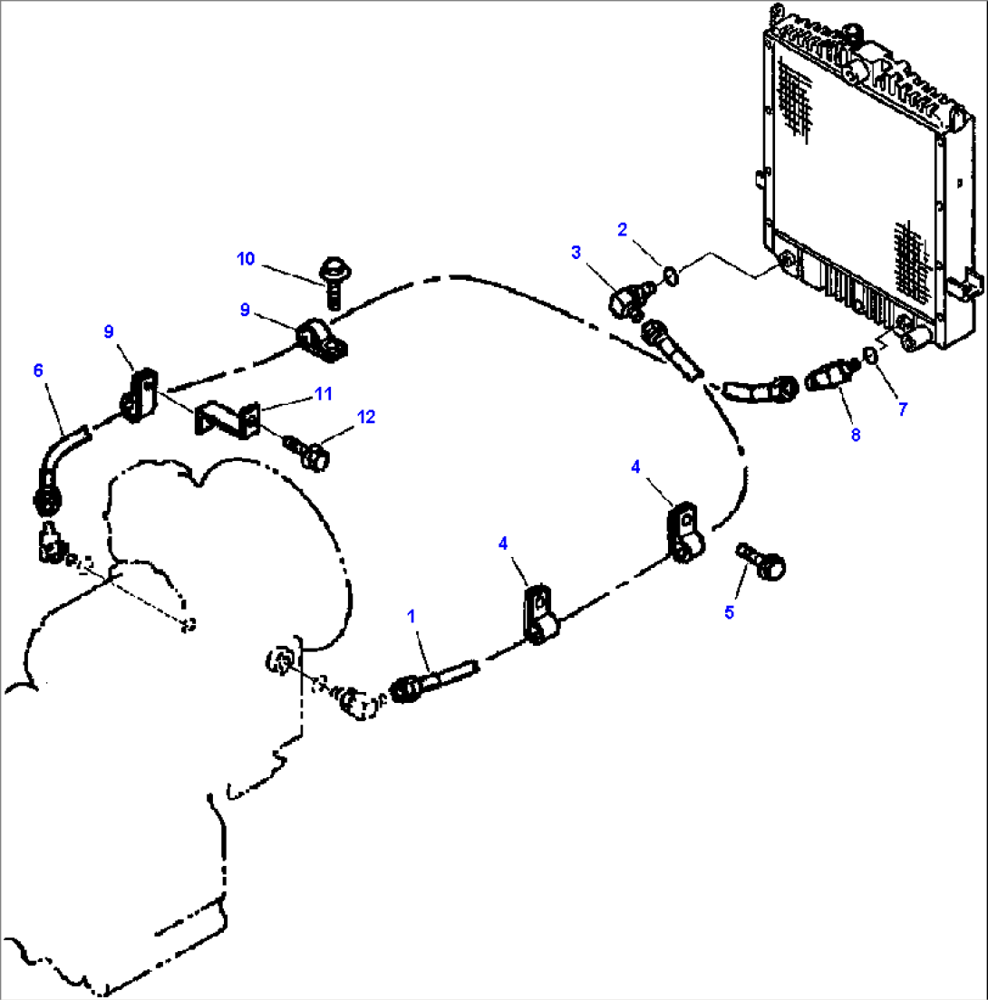 FIG. C0110-02A1 RADIATOR - PIPING - TRANSMISSION