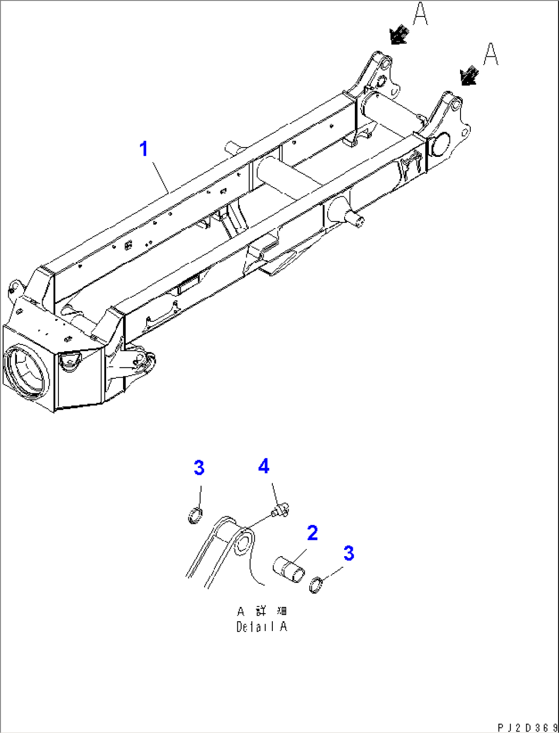 REAR FRAME (WITH TIRE STOPPER)