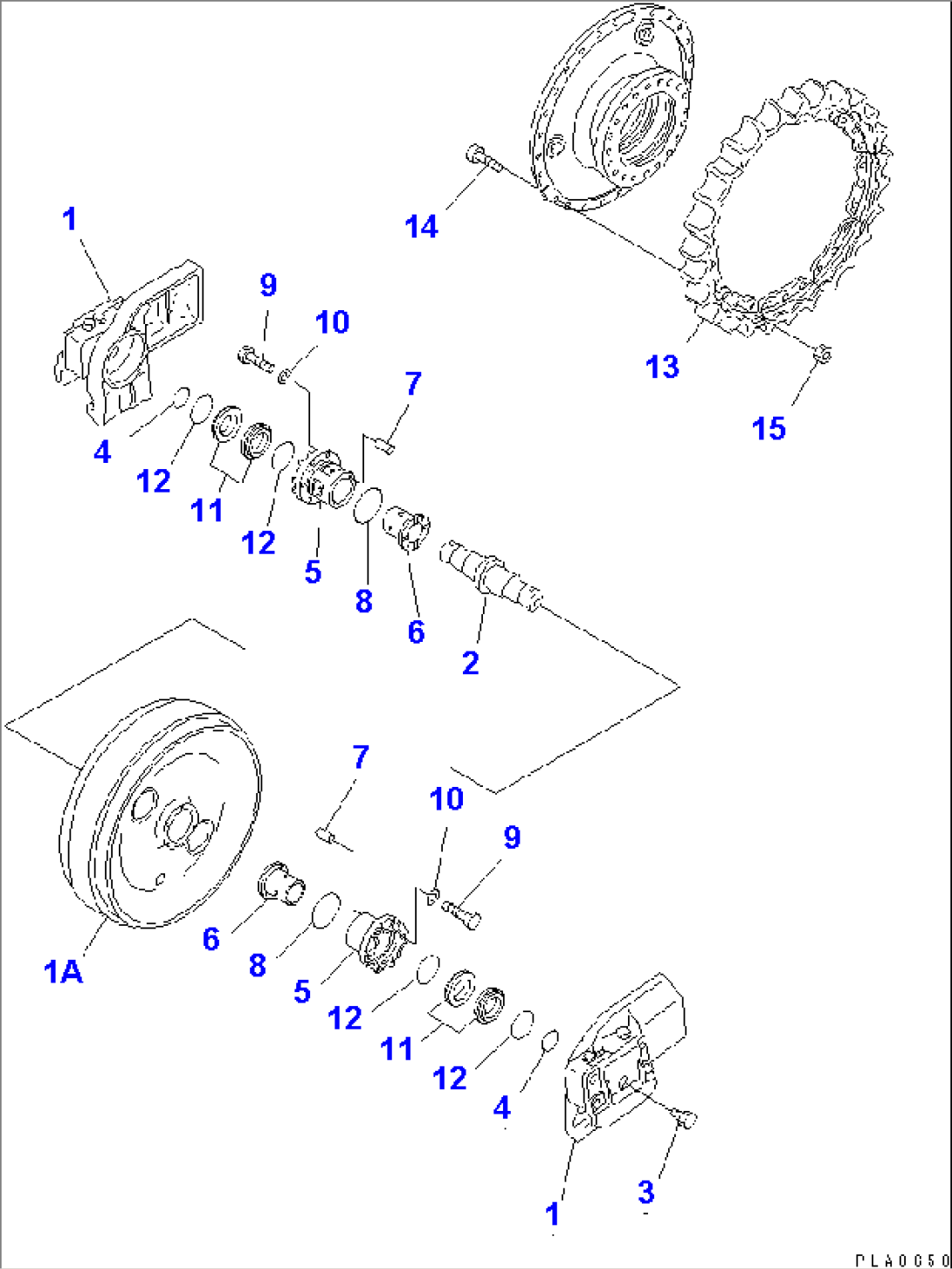 FRONT IDLER AND SPROCKET