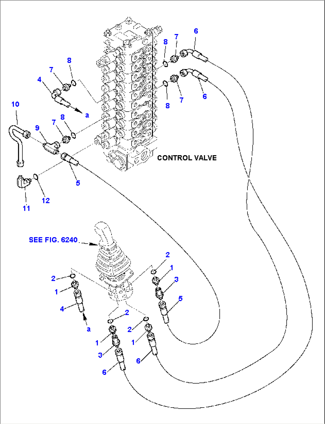 HYDRAULIC PIPING (BOOM AND BUCKET PPC VALVE LINE) (2/2)