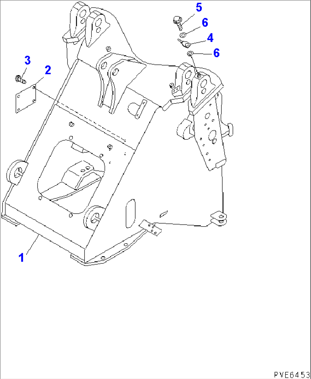 FRONT FRAME (WITH 3-SPOOL CONTROL VALVE) (EU SPEC.)