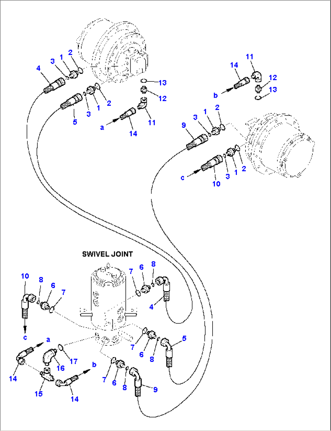 HYDRAULIC PIPING (TRAVEL LINE) (2/2)