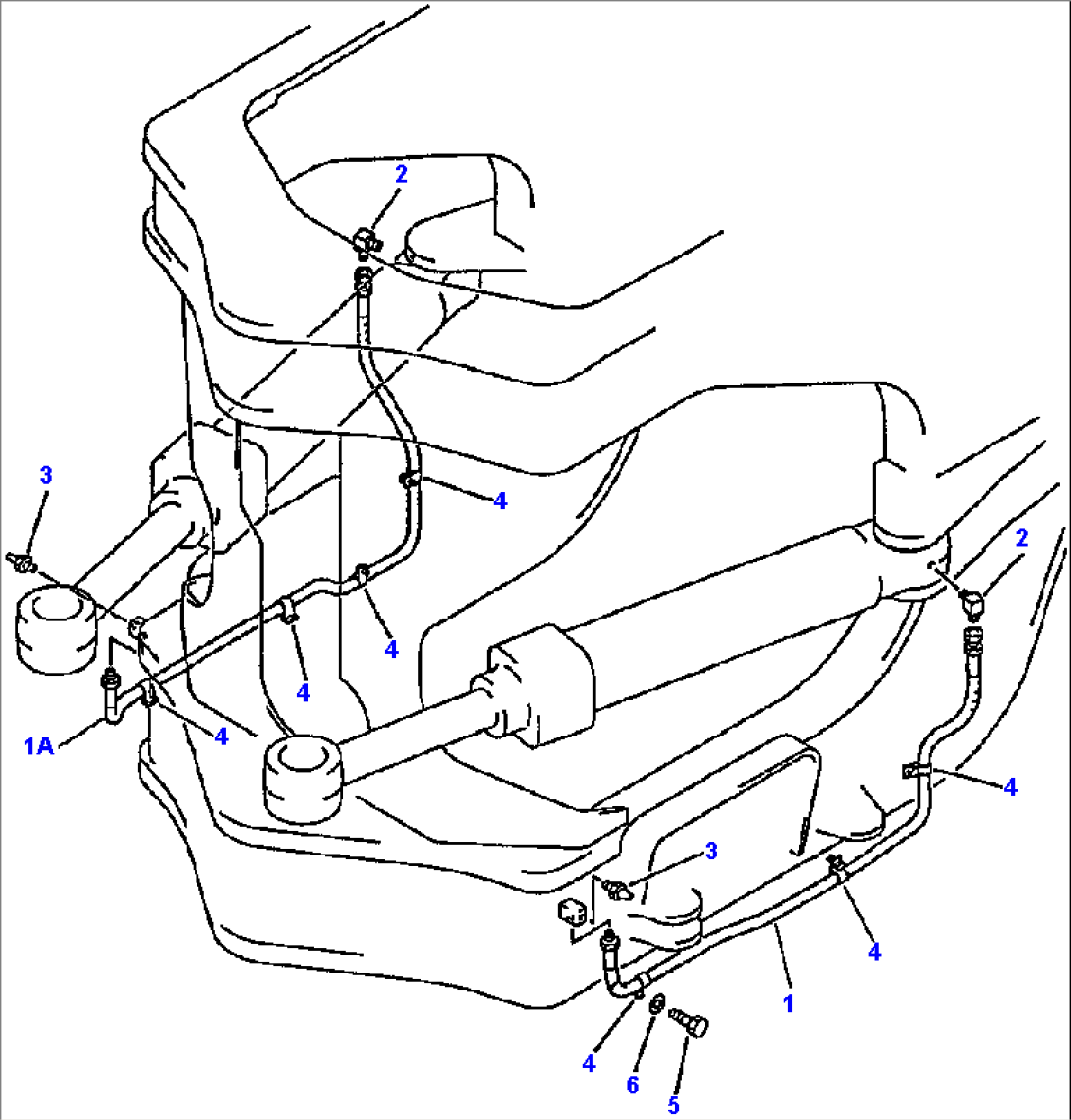 REMOTE LUBRICATION LINES STEERING CYLINDER