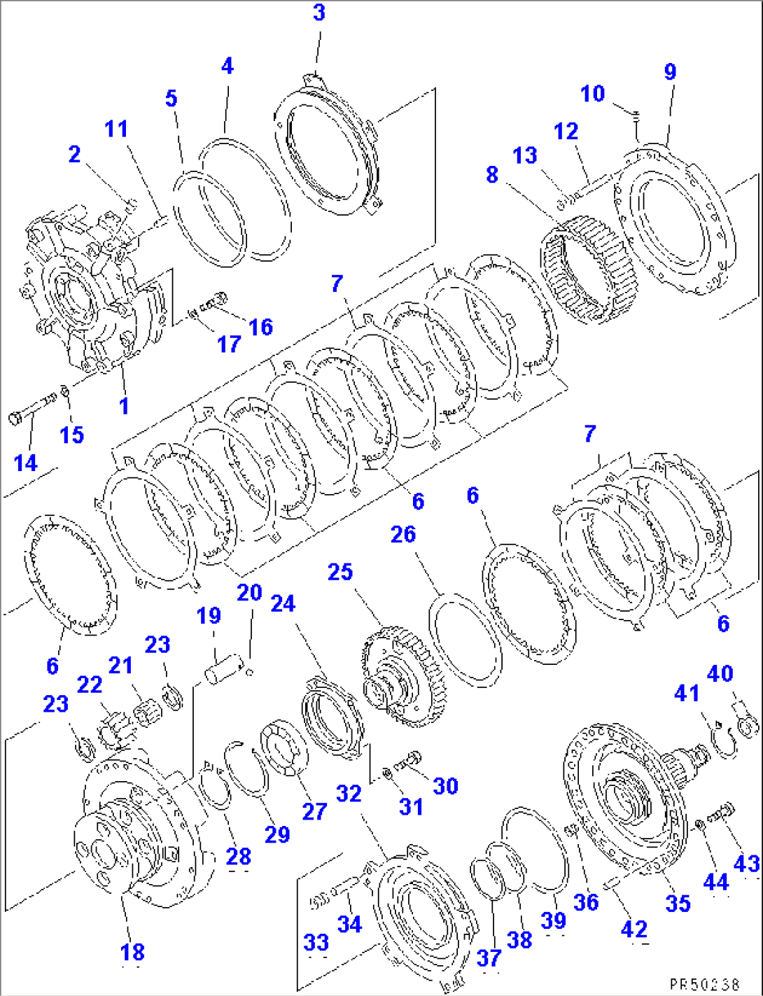 TRANSMISSION (LOW AND HIGHT CLUTCH)(#60001-60069)