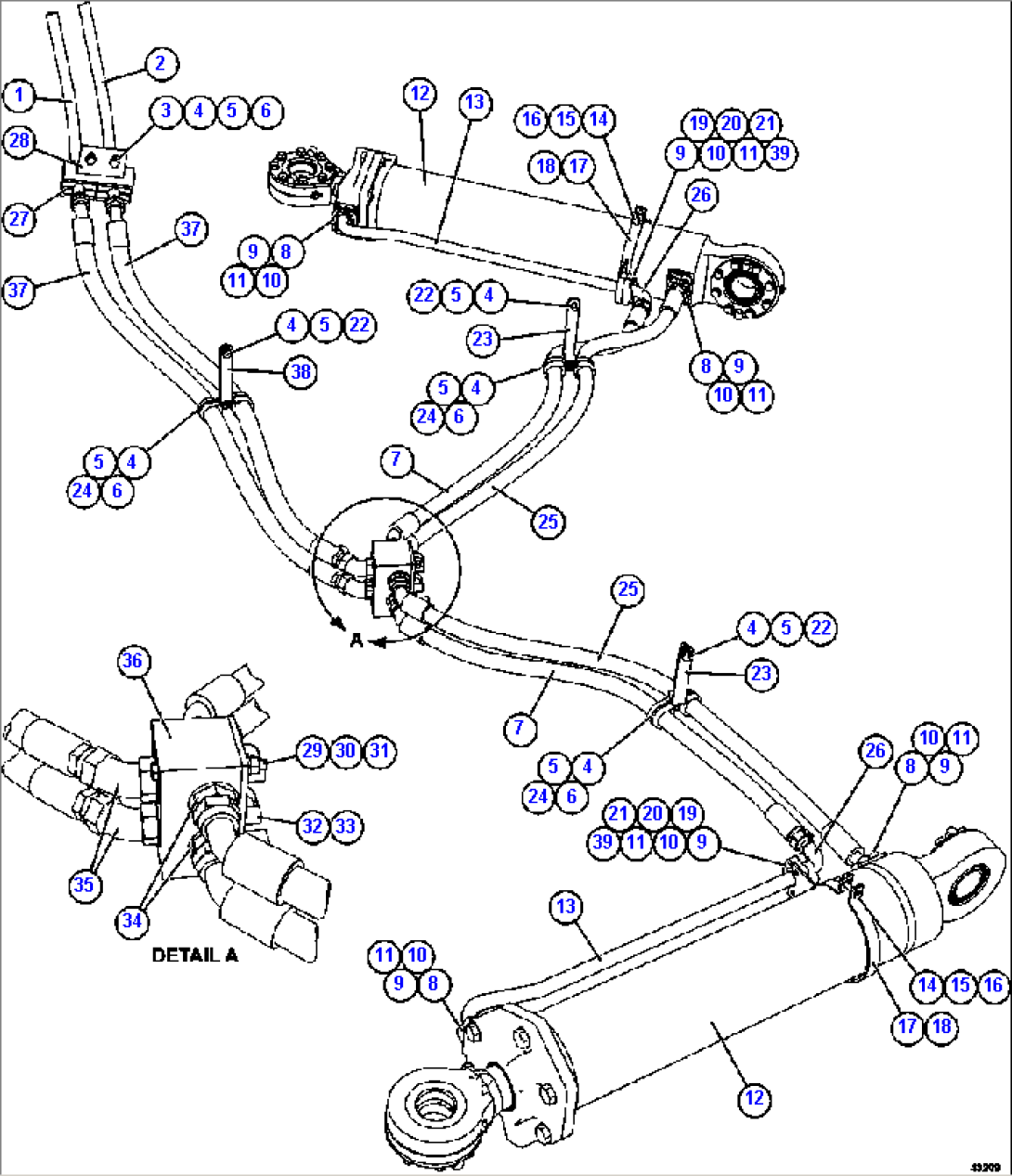STEERING CYLINDER PIPING
