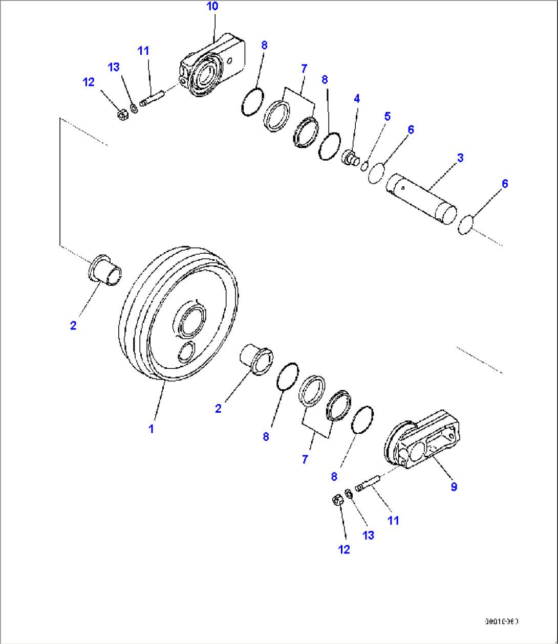 Front Idler and Idler Cushion, (1/2) (#75001-75720)