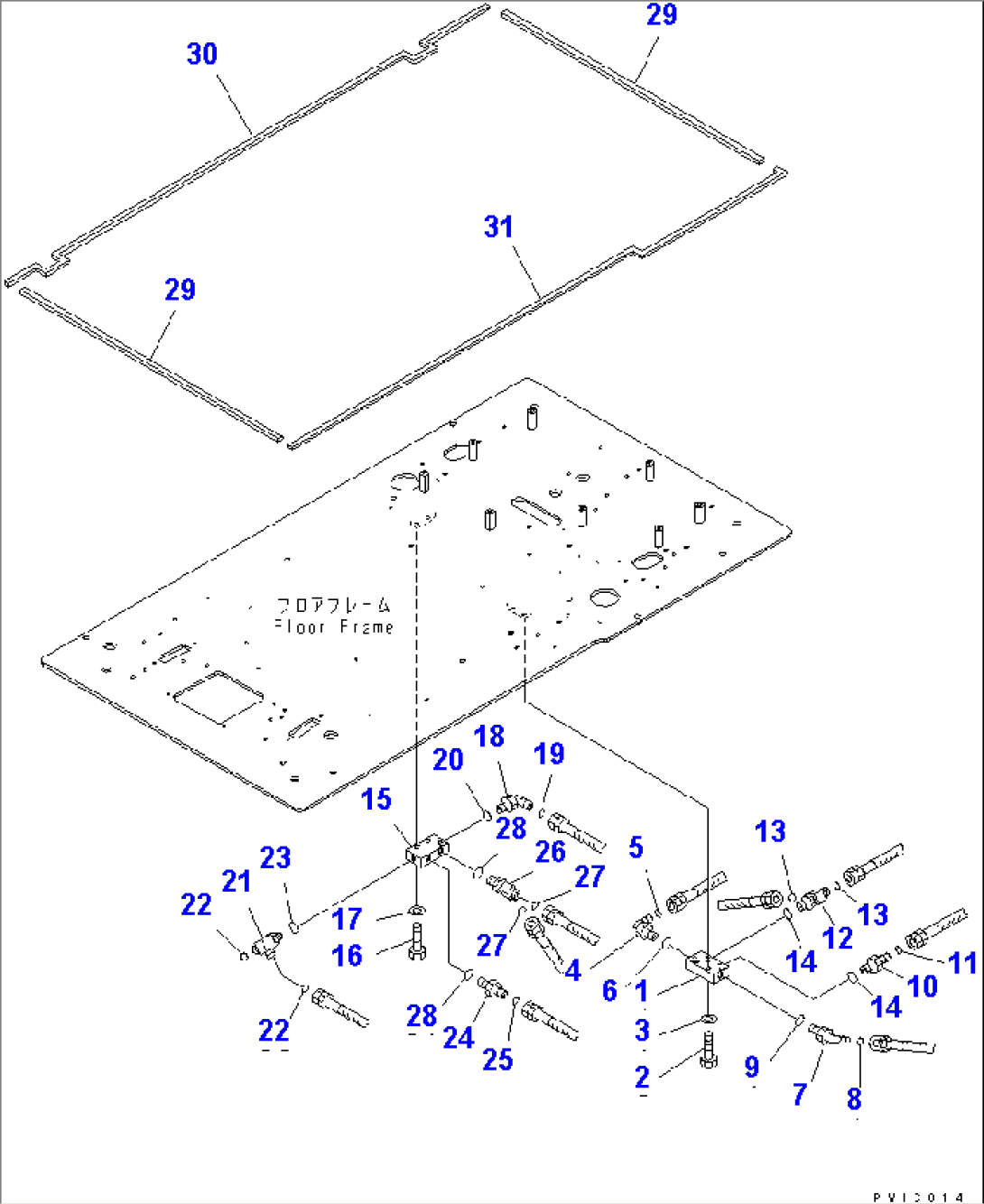 FLOOR FRAME (P¤T BLOCK AND SEAL) (1 ACTUATOR)