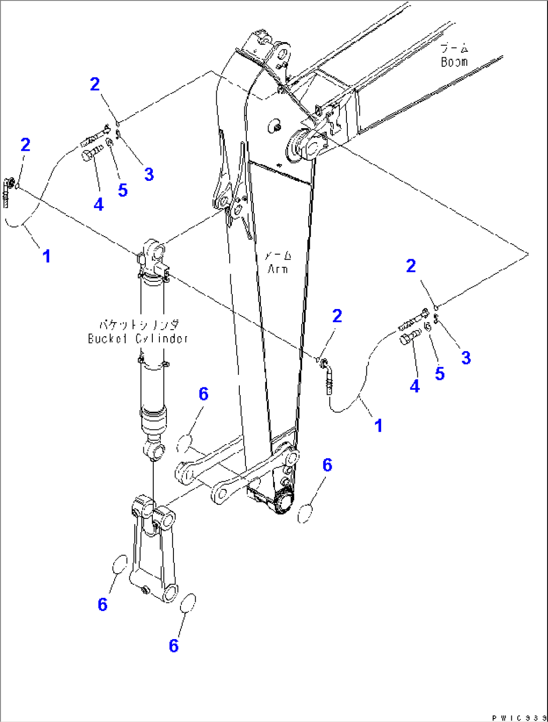 ARM (3.5M) (BUCKET CYLINDER HOSE AND SPACER)
