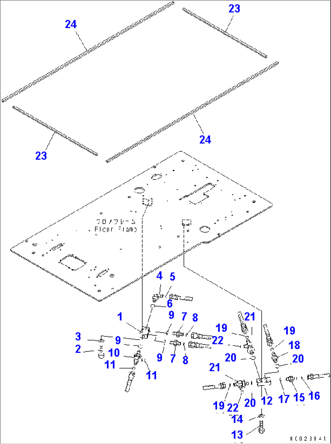FLOOR FRAME (P¤T BLOCK AND FLOOR SEAL)(#K40392-)