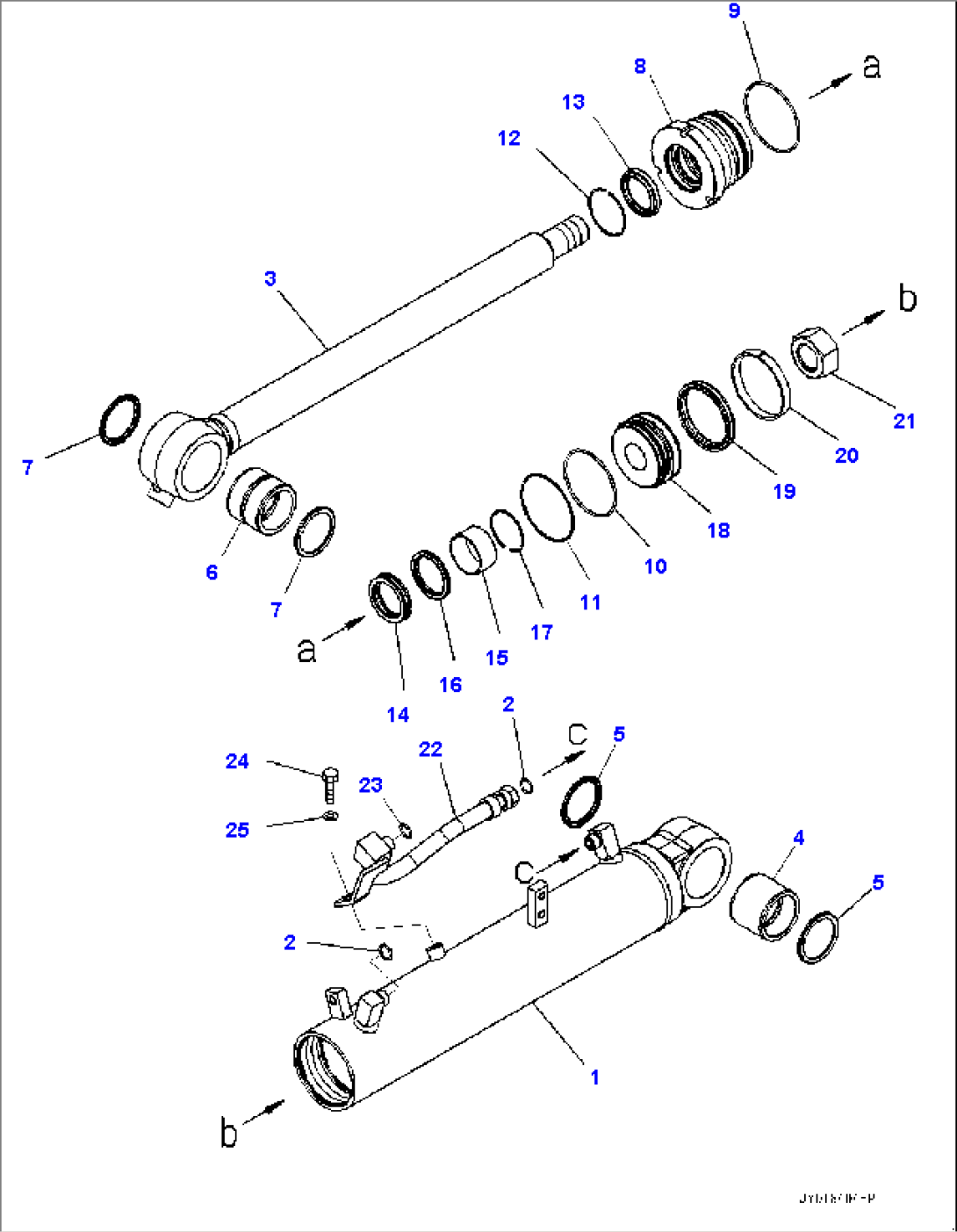 Blade Lift Cylinder, R.H. (#30001-)