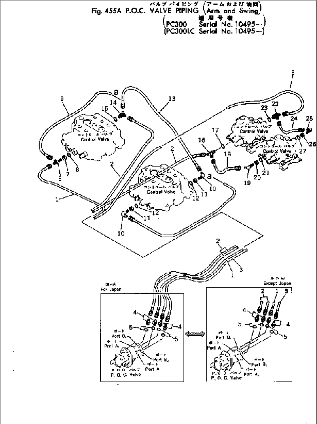 P.O.C.VALVE PIPING (BOOM AND SWING)(#10495-)