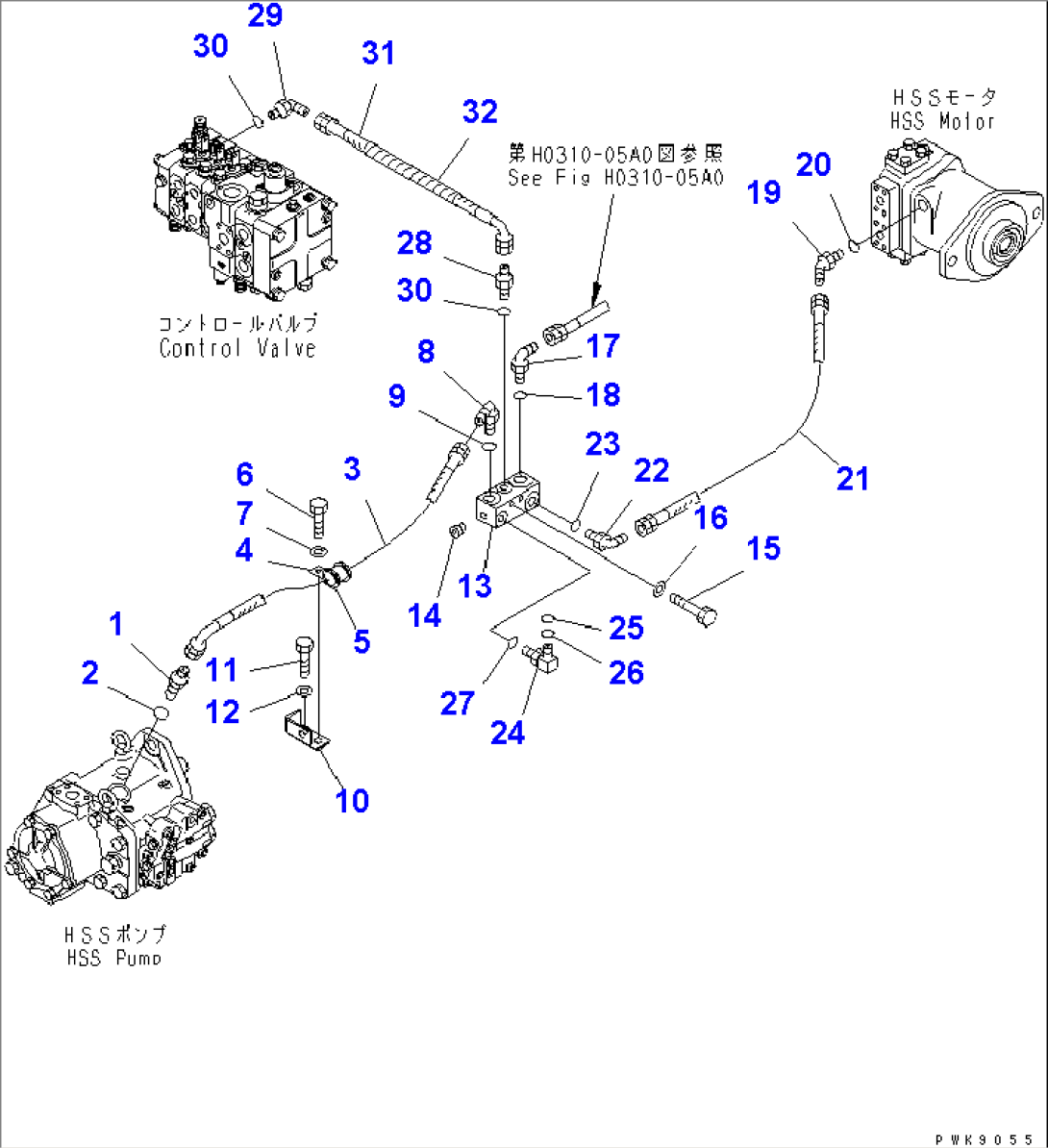 HYDRAULIC PUMP LINE (DRAIN POWER LINE)
