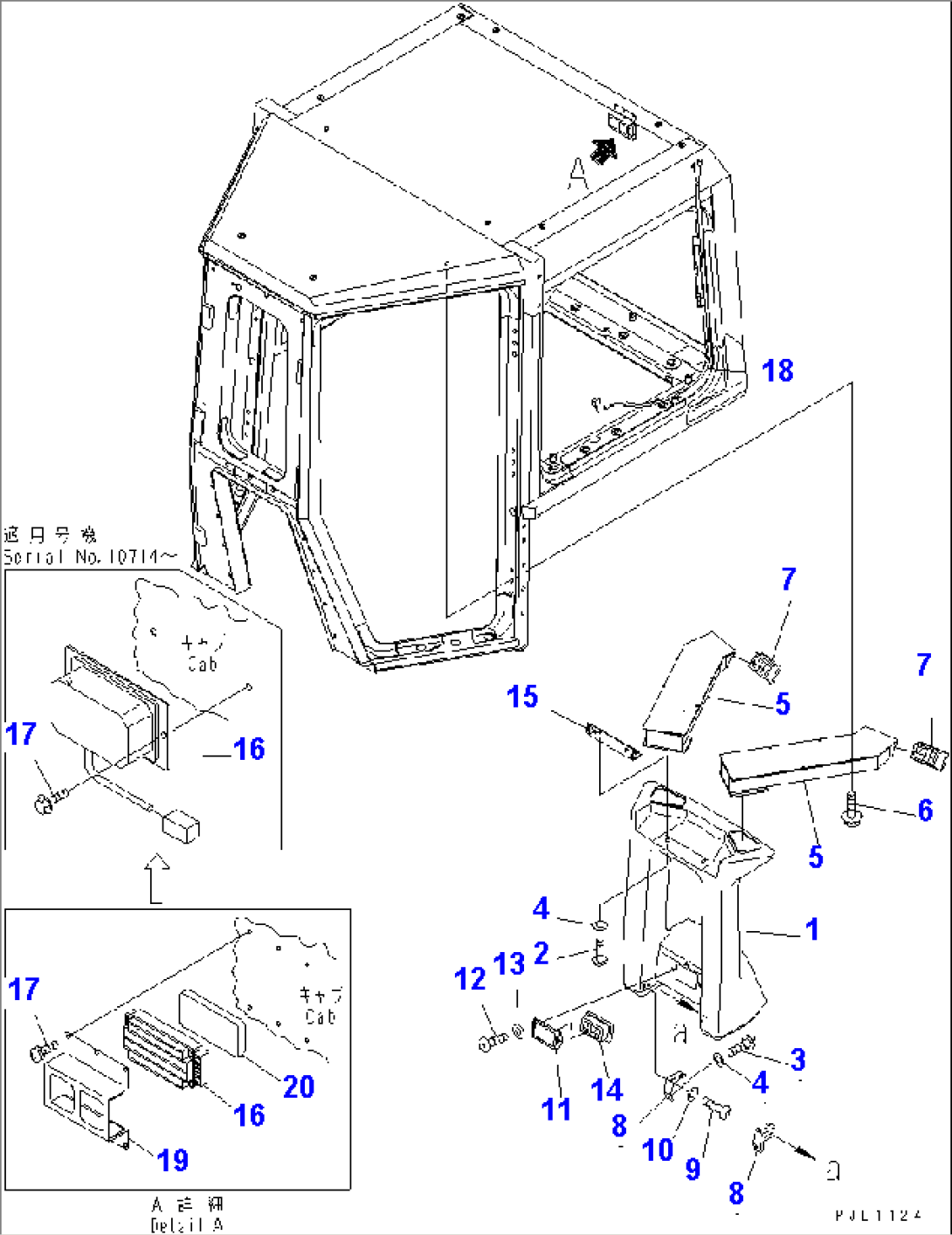 CAB (AIR CONDITIONER DUCT) (WITH WIDE CAB)(#17501-)
