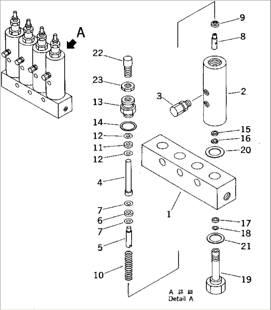 AUTO GREASE INJECTOR (4-MANIFOLD) (INNER PARTS)(#51075-)