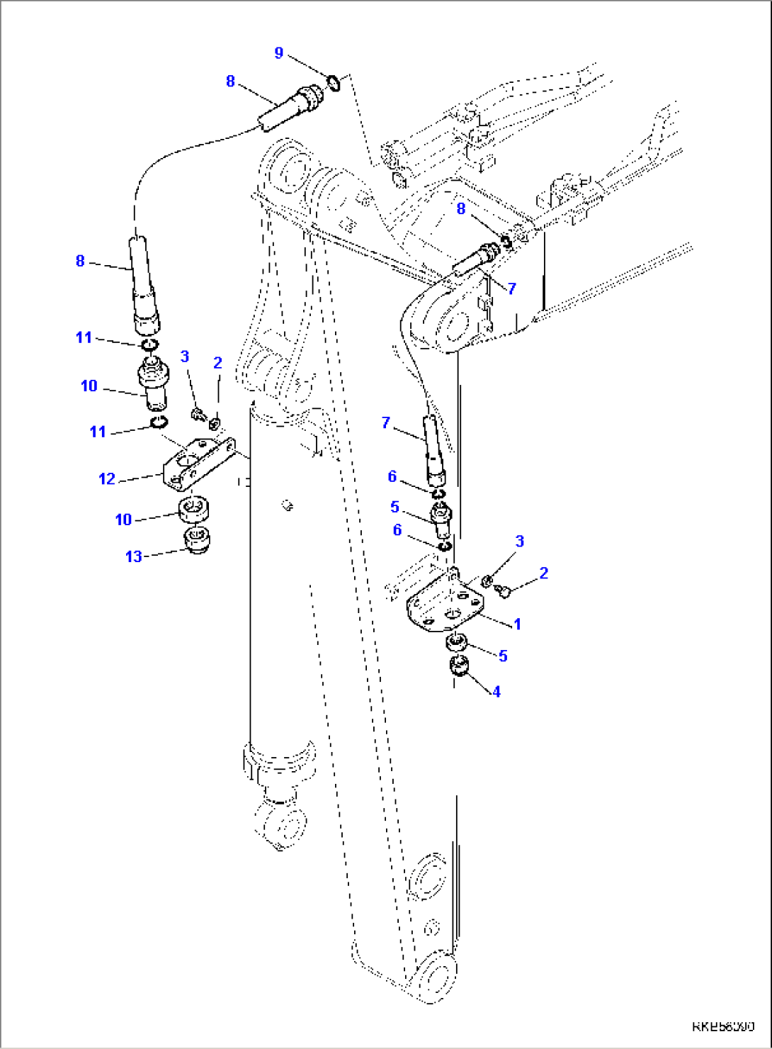 HYDRAULIC PIPING (ATTACHMENT LINE) (3/4)