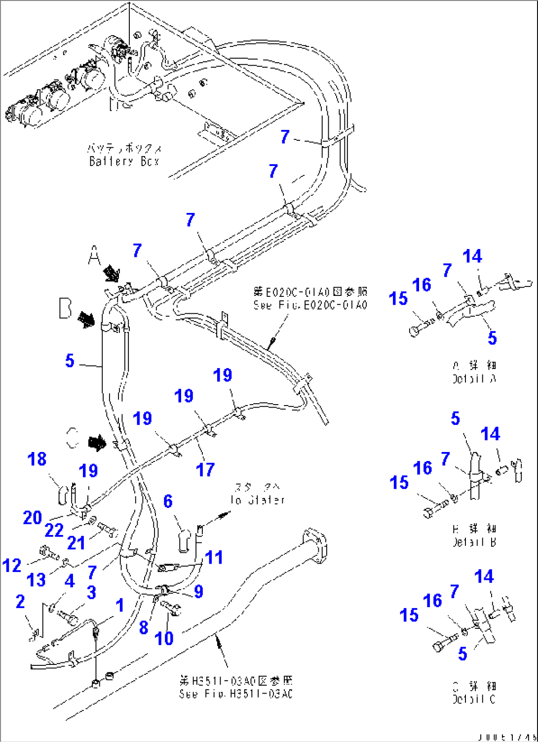 ELECTRICAL SYSTEM (SENSOR AND HARNESS MOUNTING PARTS)(#7001-)