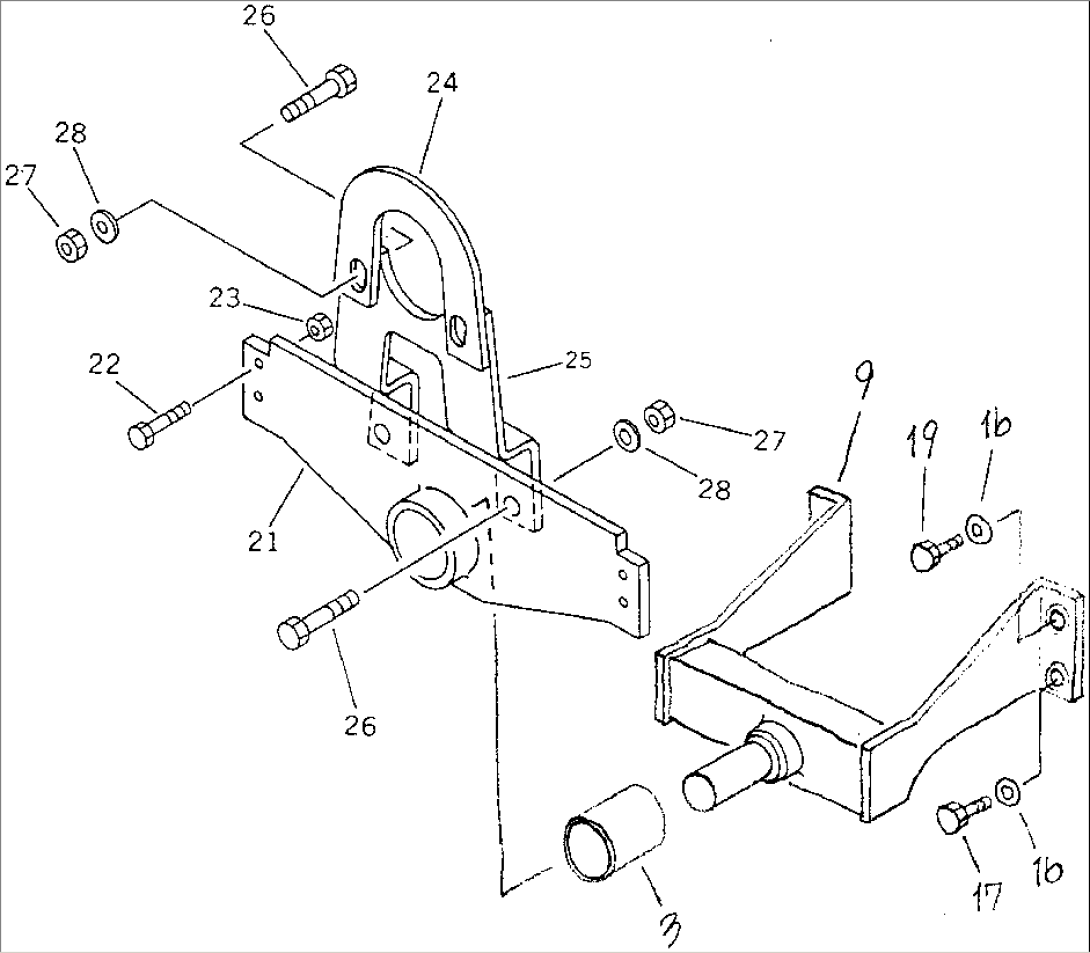 TRANSMISSION MOUNTING BRACKET¤ FRONT (T/M NO.4644 026 063)(#311006-)