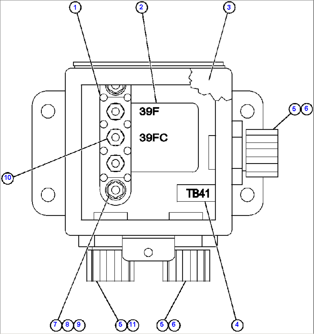 JUNCTION BOX ASSEMBLY - R.H. (EK7633)