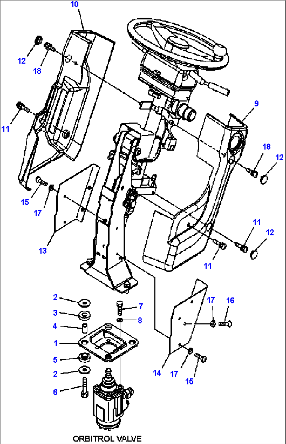 K0210-30A0 ROPS CAB STEERING COLUMN COVERS