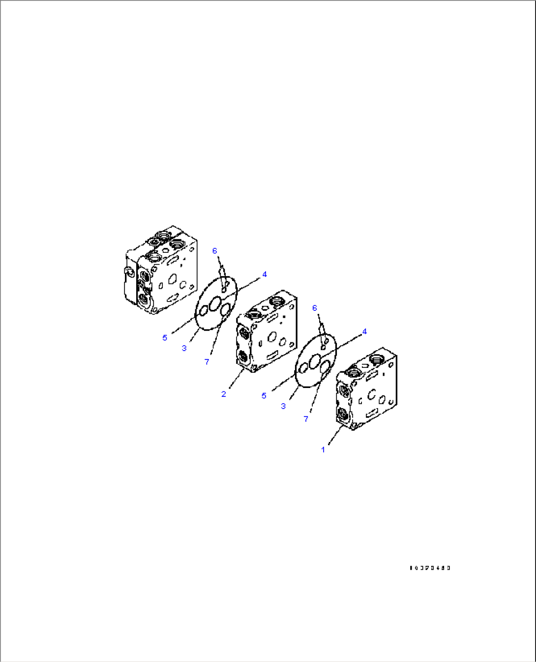 CONTROL VALVE (4-SPOOL) (1/12) (FOR STRAIGHT TILT DOZER)