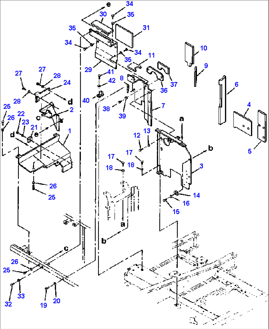 FIG. M1150-01A0 PARTITION - MACHINE CAB