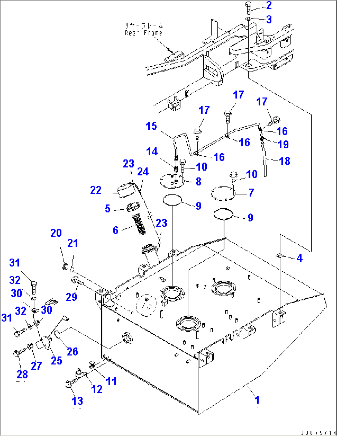 FUEL TANK (WITH FUEL QUICK COUPLER)(#60002-60070)