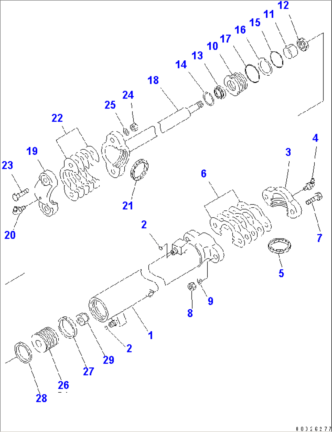 DRAWBAR SHIFT CYLINDER(#6001-)