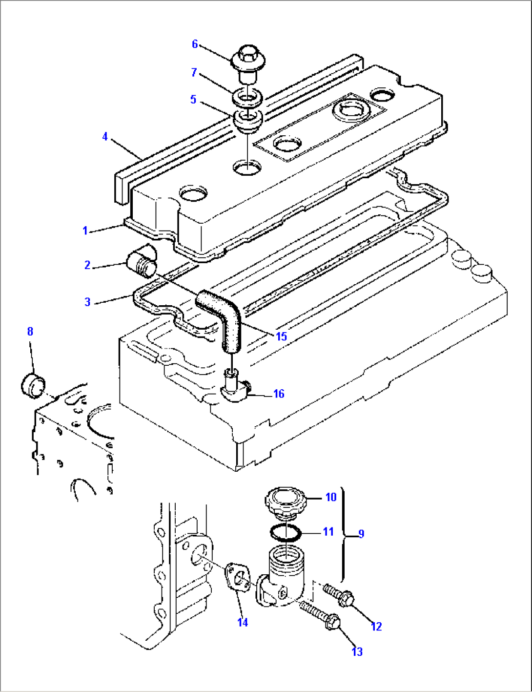 CYLINDER HEAD COVER - LUBRICATING OIL FILTER AND BREATHER