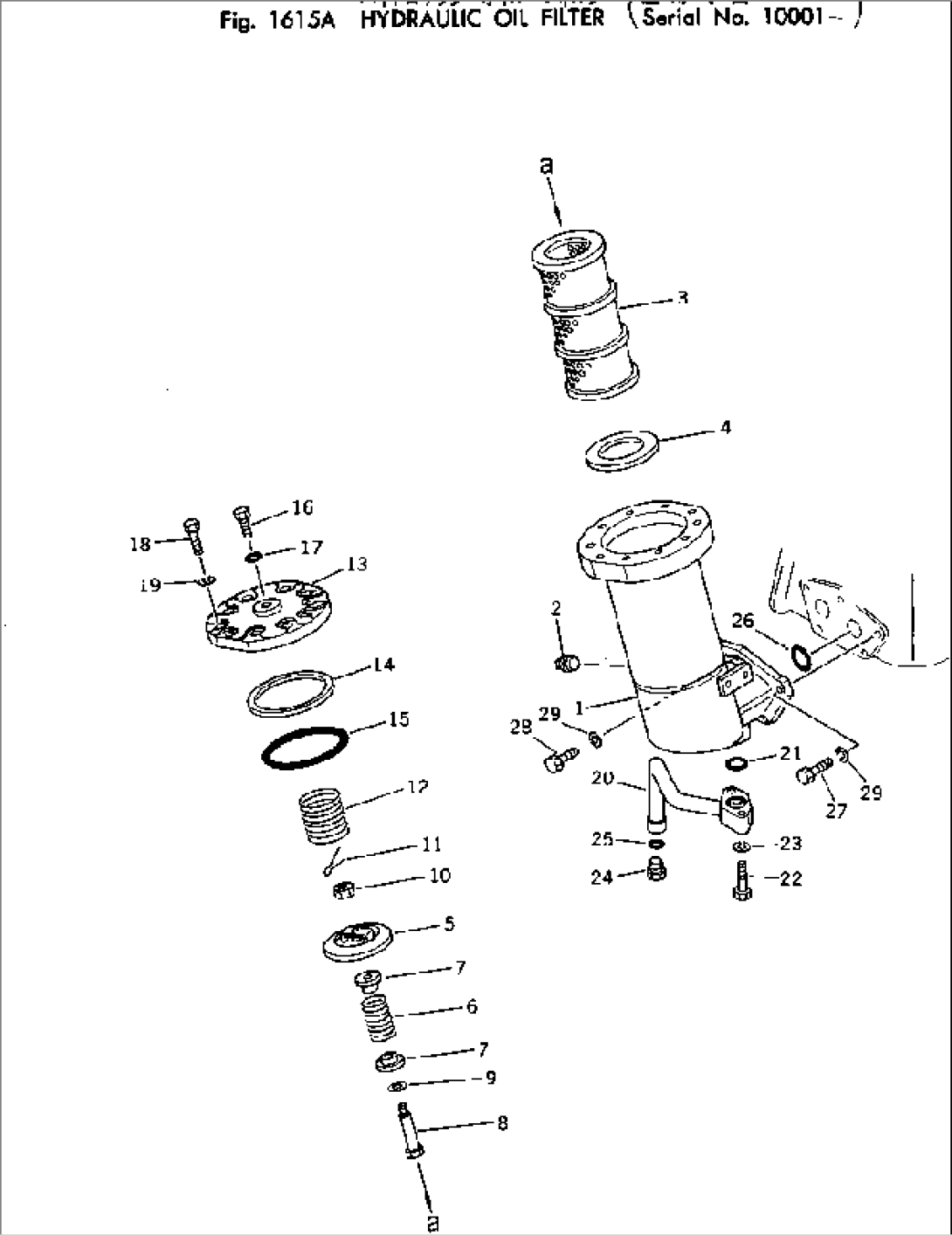 HYDRAULIC OIL FILTER(#10001-)