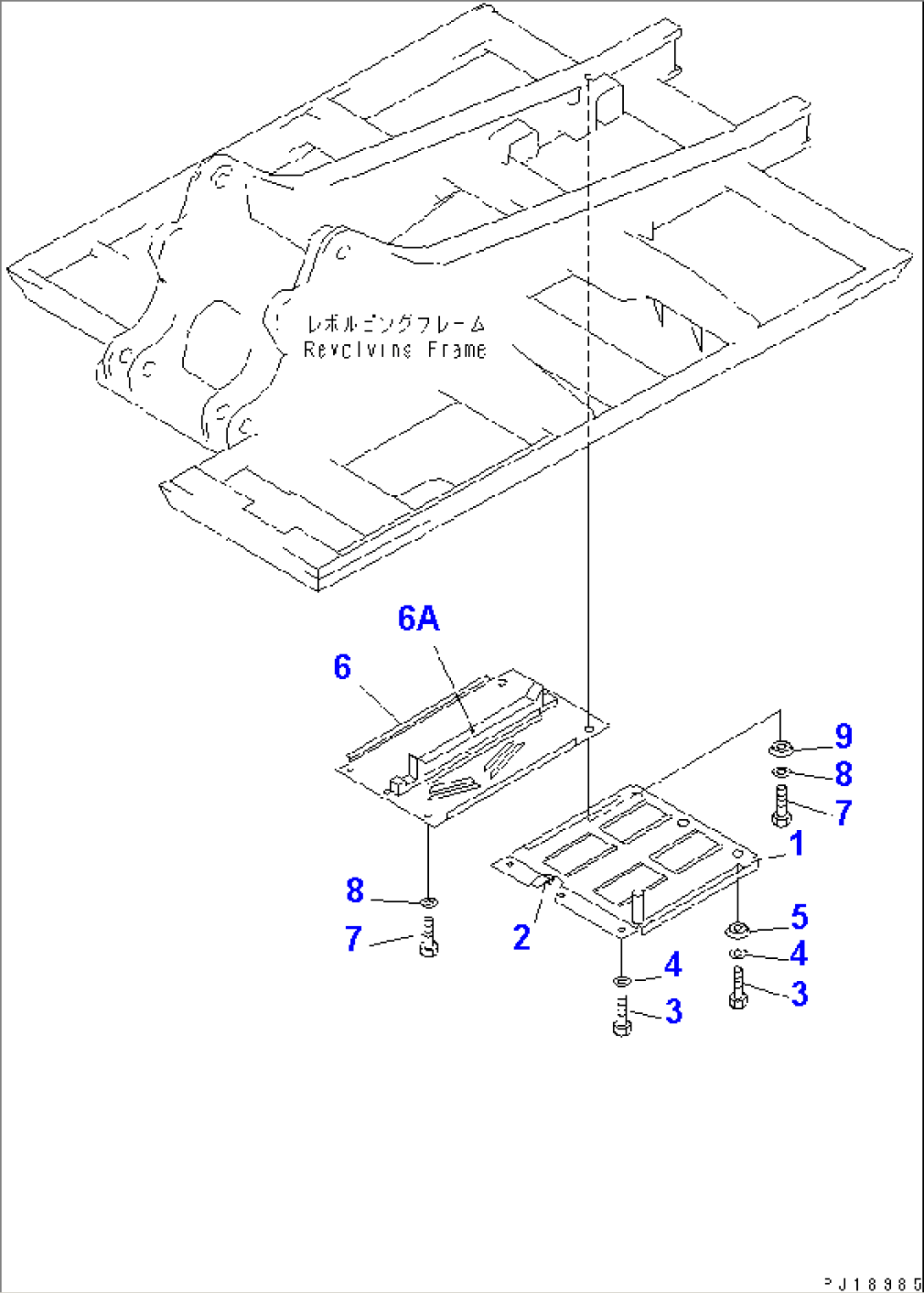 UNDER COVER (FOR MAIN FRAME AND FRAME¤ R.H.) (EXCEPT JAPAN)(#36614-)