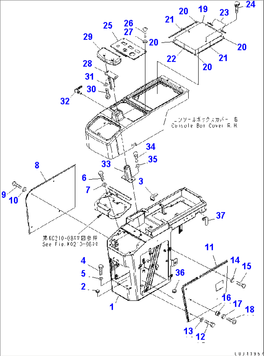 FLOOR (CONSOLE BOX) (R.H.) (FOR CANOPY AND EXCEPT JAPAN)