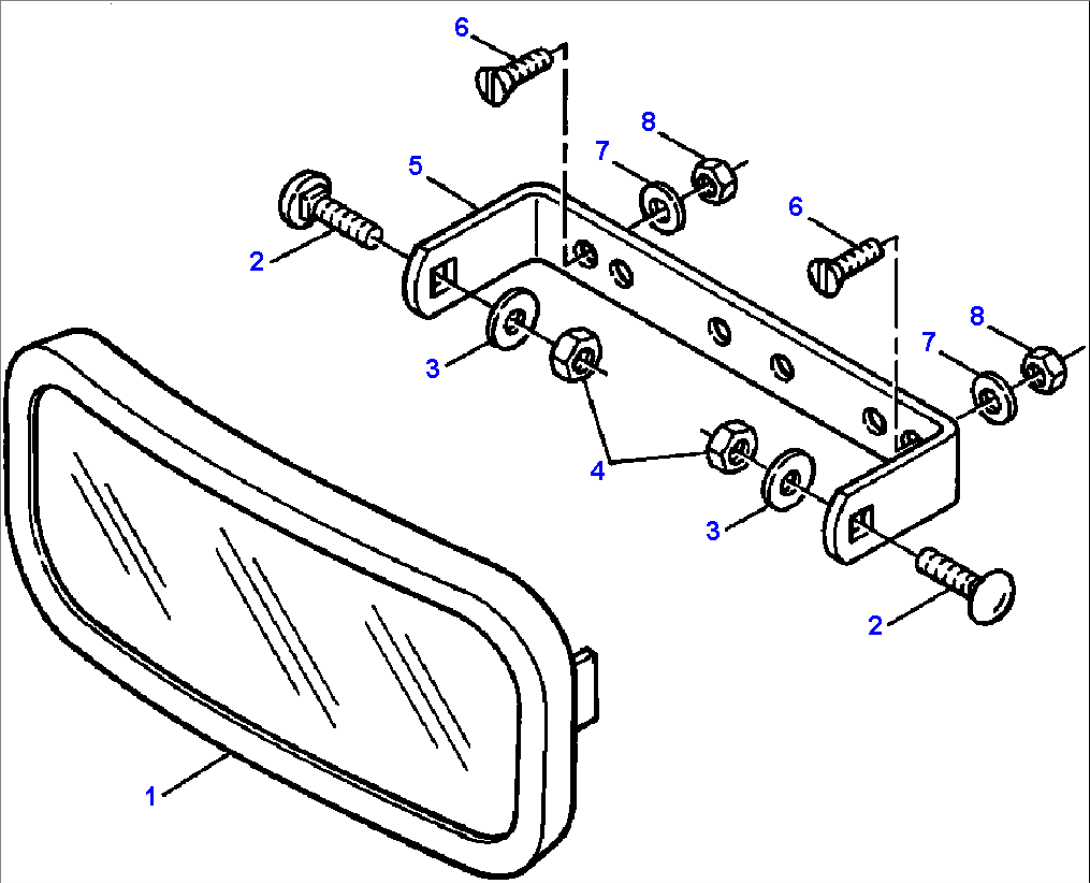 FIG. K5380-01A0 REAR VIEW MIRROR - INSIDE MOUNTING