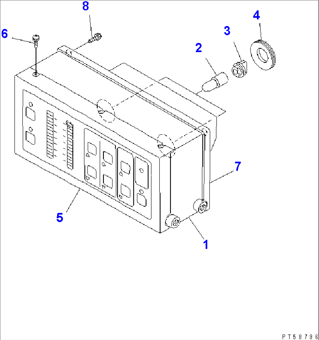 AUTO BLADE MONITOR PANEL (WITHOUT FOOT SWITCH)(#12001-)