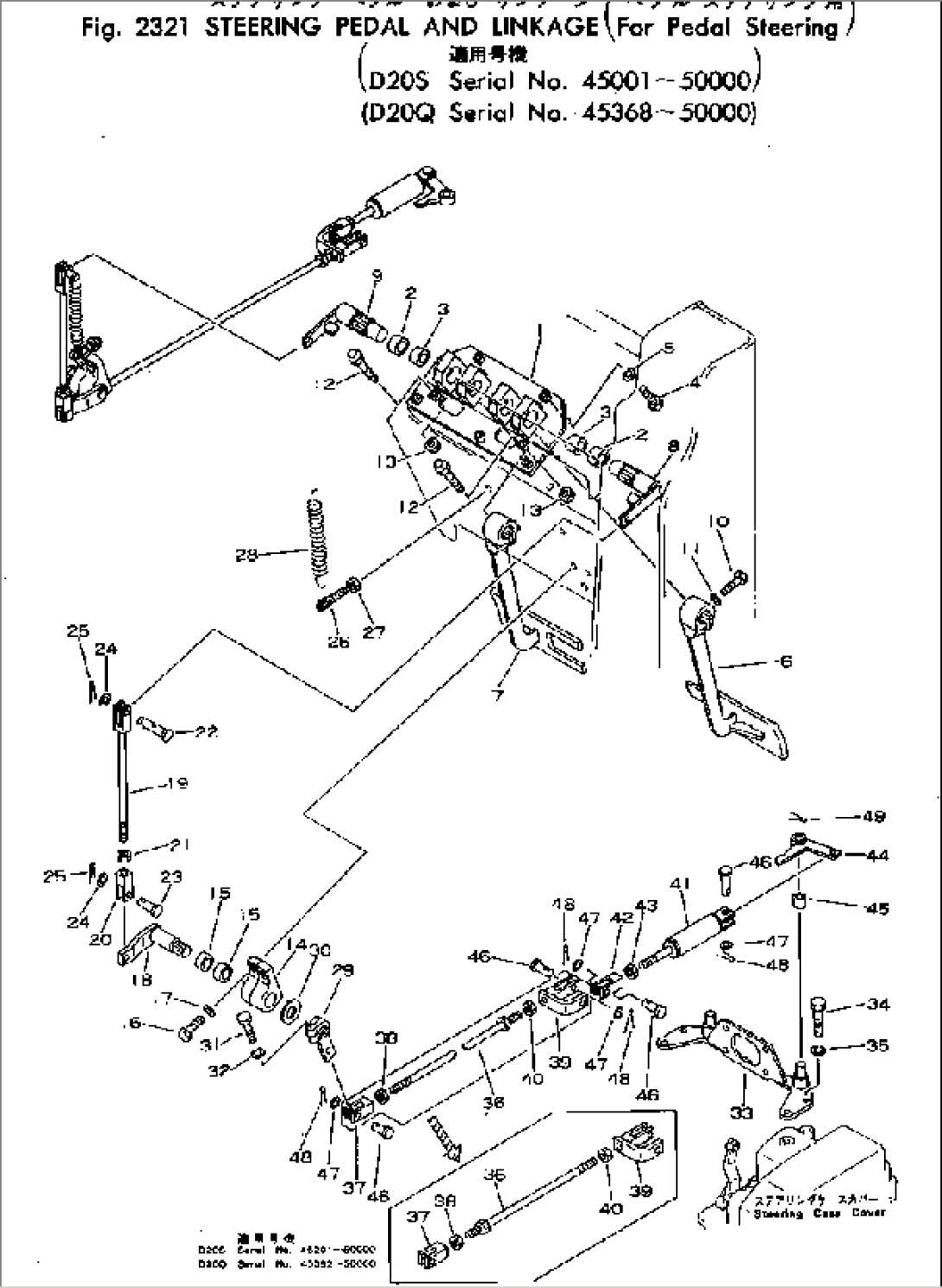 STEERING PEDAL AND LINKAGE (FOR PEDAL STEERING)(#45001-50000)