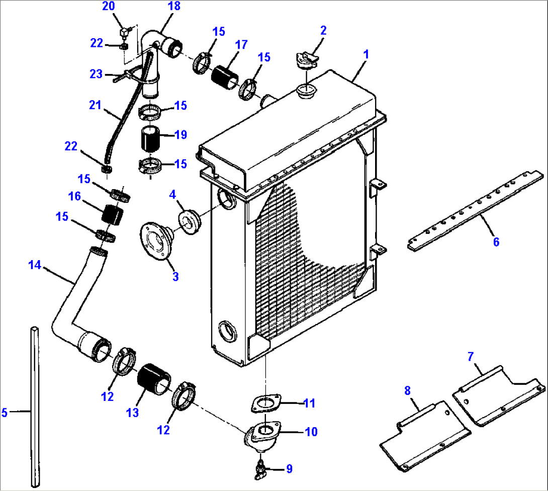 RADIATOR AND CONNECTIONS