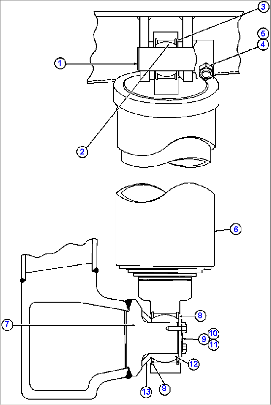 HOIST CYLINDER & MOUNTING - 7