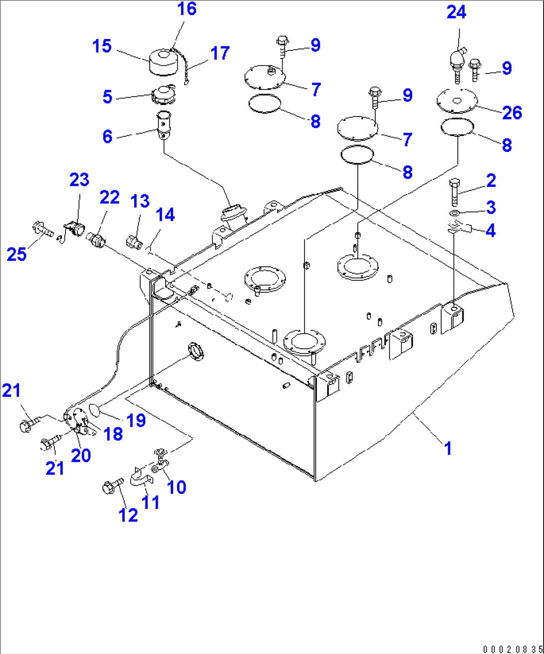 FUEL TANK (WITH FUEL QUICK COUPLER)