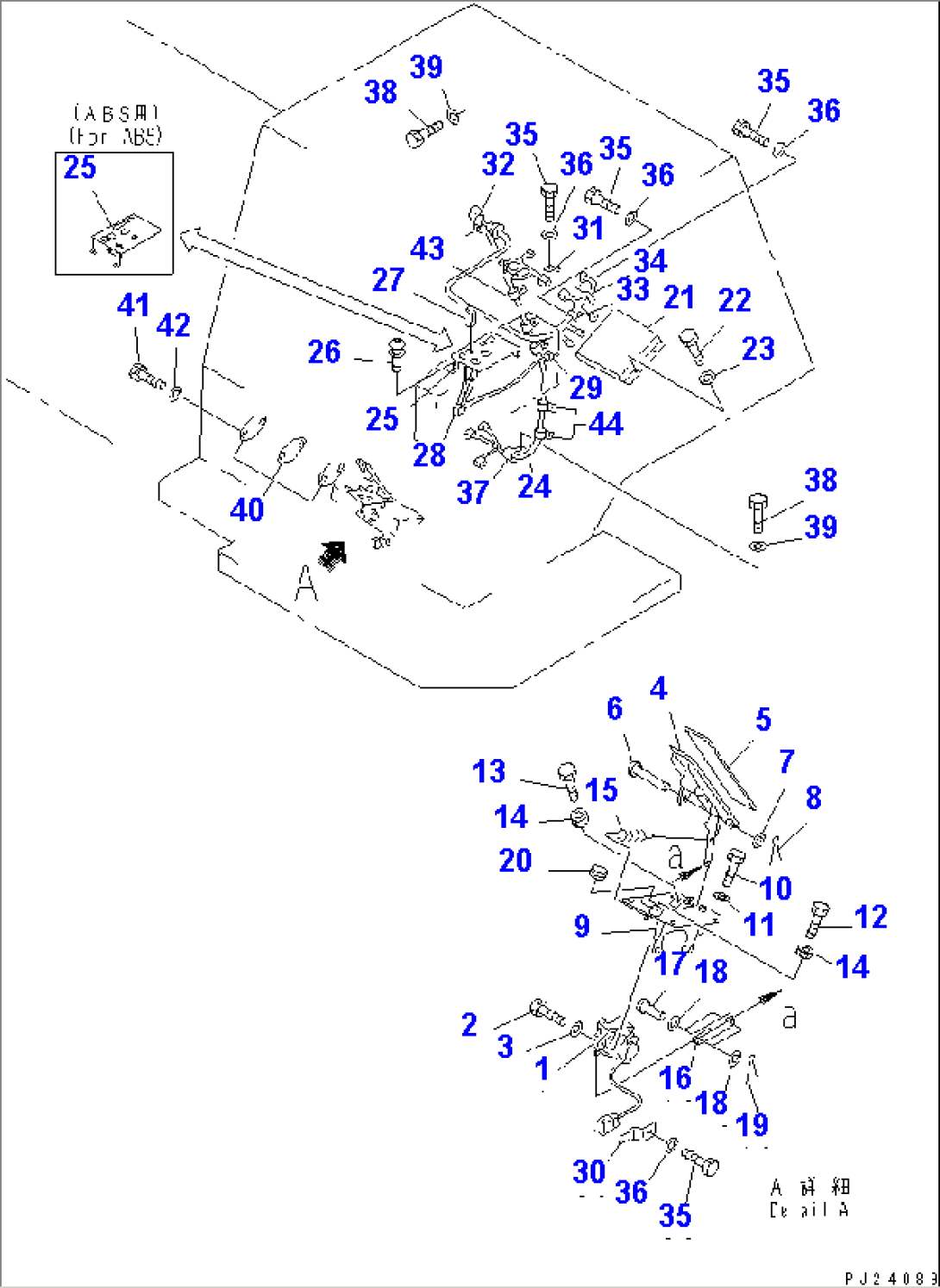 ACCELERATOR PEDAL AND LINKAGE (FOR ELECTRICAL GOVERNOR)(#4407-4625)
