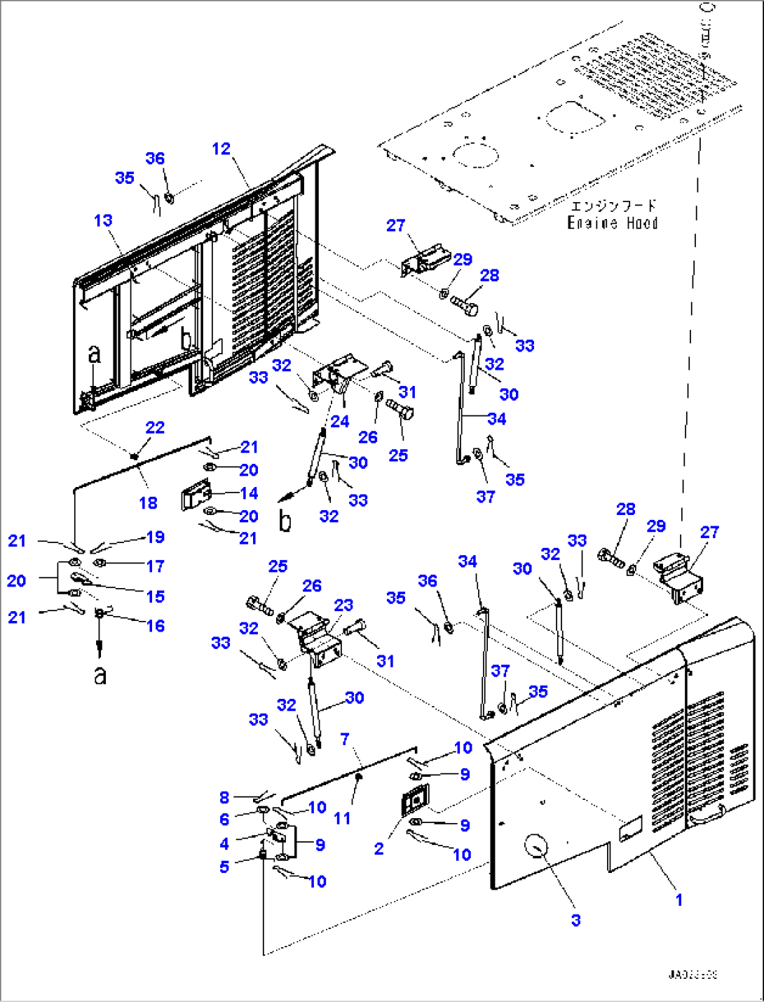 Hood, Door and Gas Spring (#90216-)