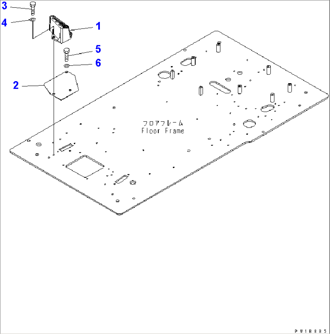FLOOR FRAME (FLOOR) (FOOTREST) (R.H.)