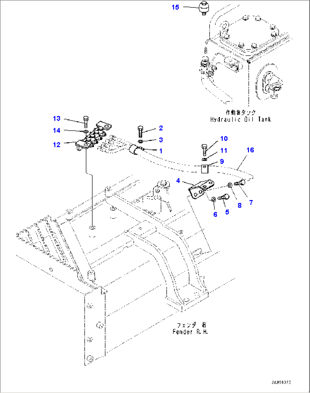 Power Train Piping, Bracket (#1001-)