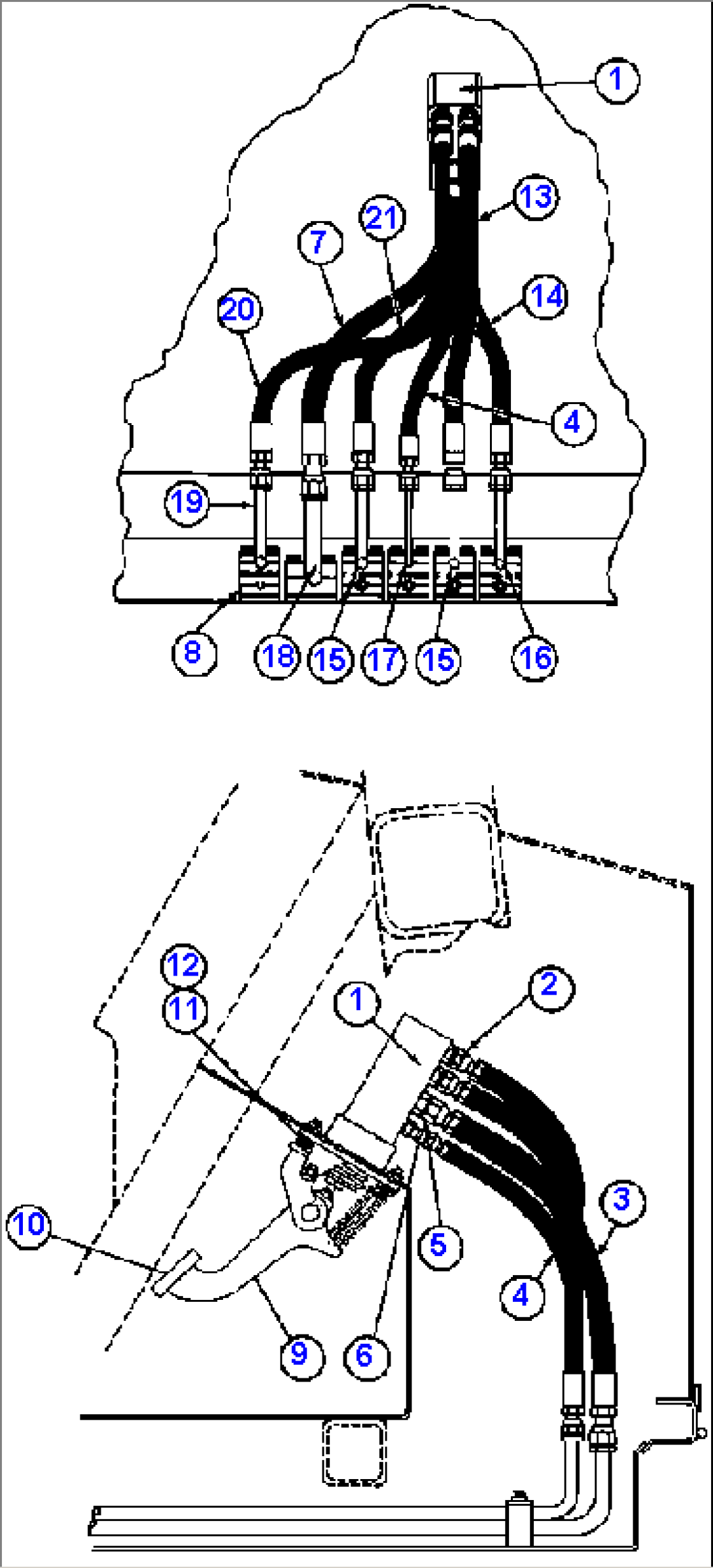 BRAKE TREADLE VALVE PIPING