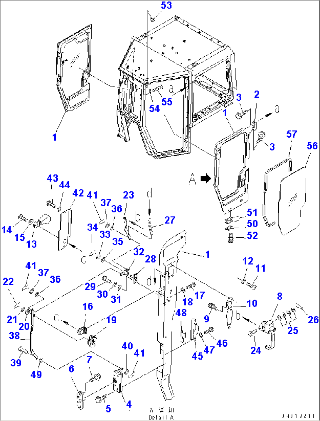 CAB (DOOR AND LOCK) (1/2)(#20229-)