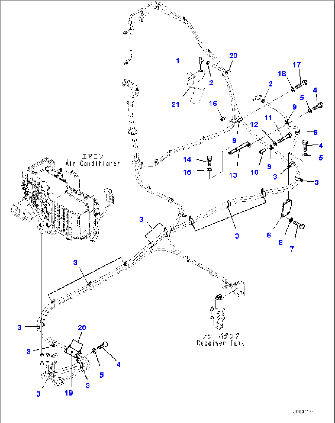Air Conditioner Unit, Bracket and Clamp (#70001-)