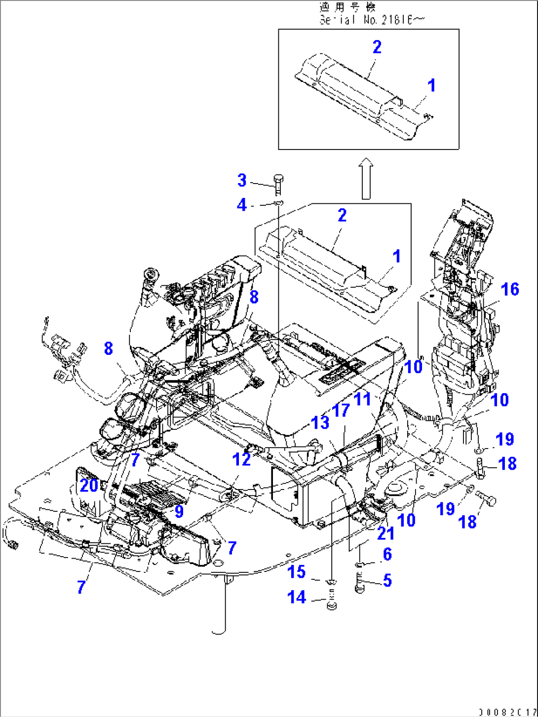 FLOOR FRAME (HARNESS CLAMP) (EU SPEC.)(#20001-)