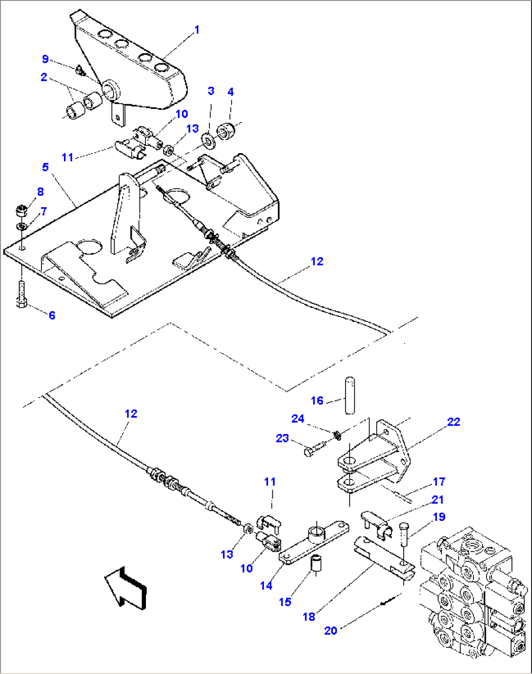 AUXILIARY HYDRAULIC KIT CONTROL PEDAL