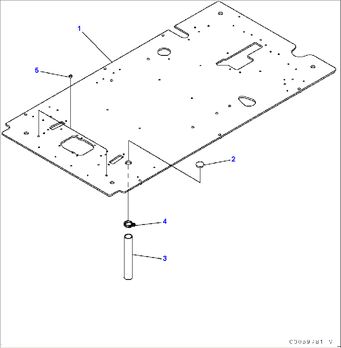 Cab, Floor, Frame (#70458-)