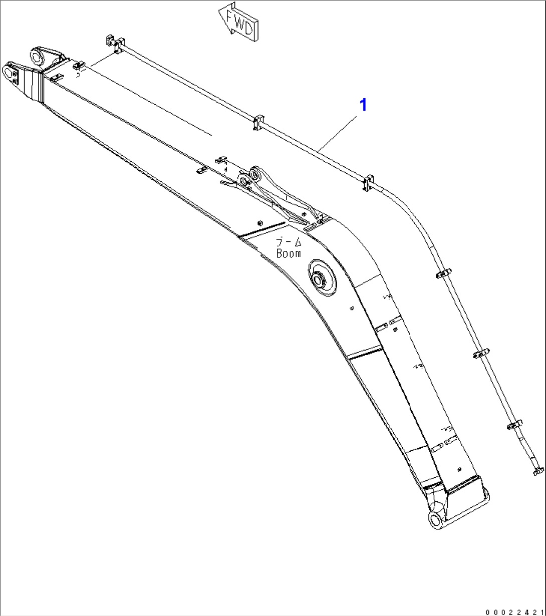 1-PIECE BOOM (ADDITIONAL PIPING) (BREAKER PIPING)